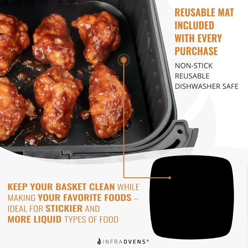 Air Fryer Liners Compatible with Bella, Chefman, Large (7 x 7.4), Brown gallery
