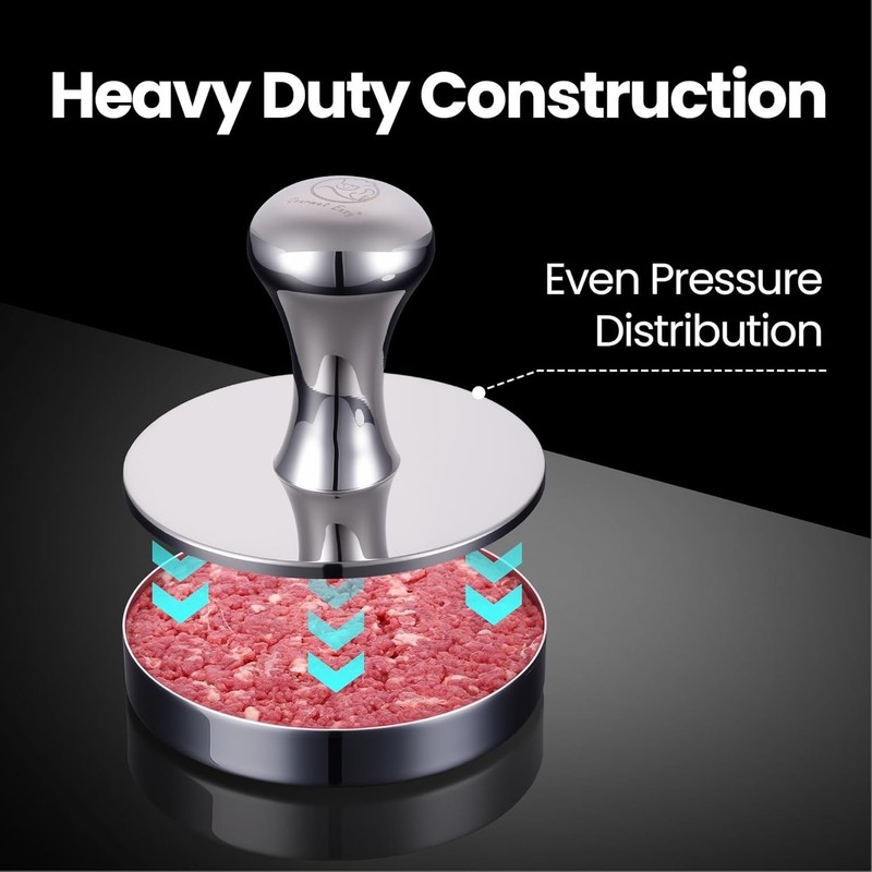304 Stainless Steel Hamburger Press & Patty-Making Tool - Ergonomic Grip gallery