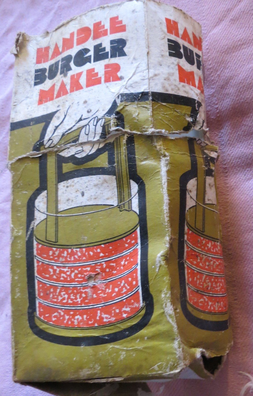 Vintage Burger Maker/Press w/Storage Container Hamburger Patty Maker 3# Capacity gallery
