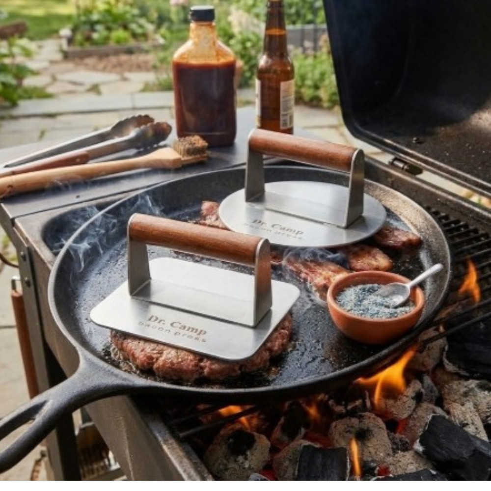 Stainless Steel 7 inch Bacon Press 4-piece Bundle Set gallery