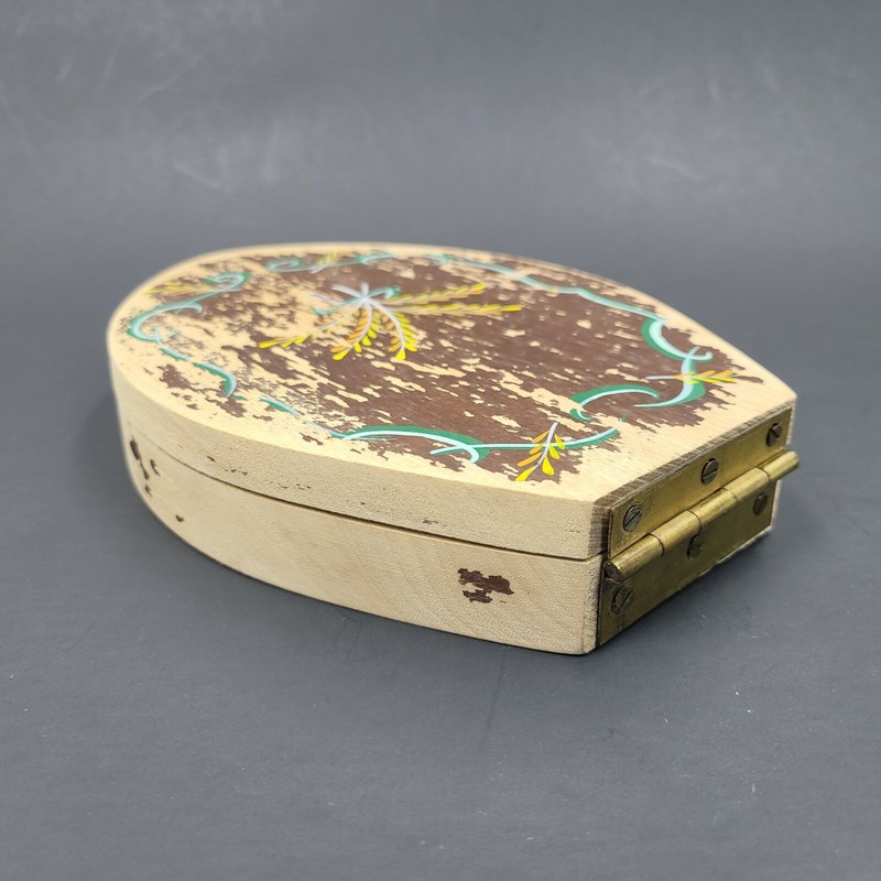 Vintage Woodpecker Wood Ware Wooden Hamburger Press Hand Painted From Japan gallery