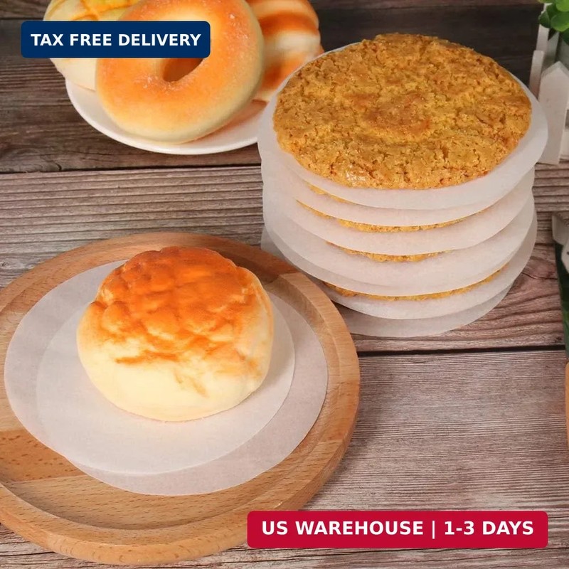 Burger Patty Paper Rounds for 4/4.5 Inch Burger Press, 200pcs 4.5inch Baking Par gallery