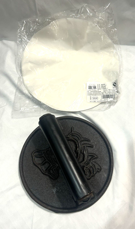 COOKWIN 6" Cast Iron Smashed Burger Press Kit, Heavy-Duty Hamburger Smasher gallery