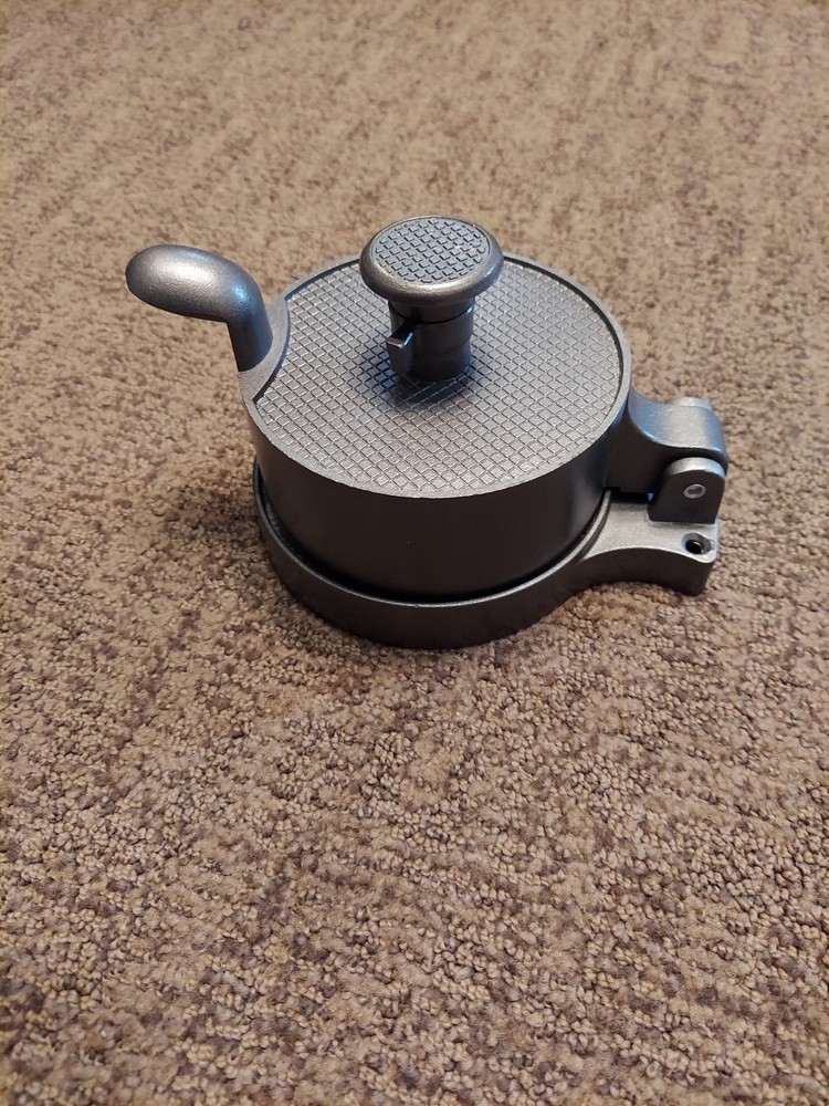 Hamburger Press Cast Aluminum Patty Maker 1/4-1/3-1/2 & 3/4” Thick Burger Mold