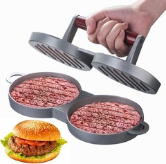 Double Non-Stick Stuffed Burger Press Hamburger Patty Maker for Meat Beaf (2 …