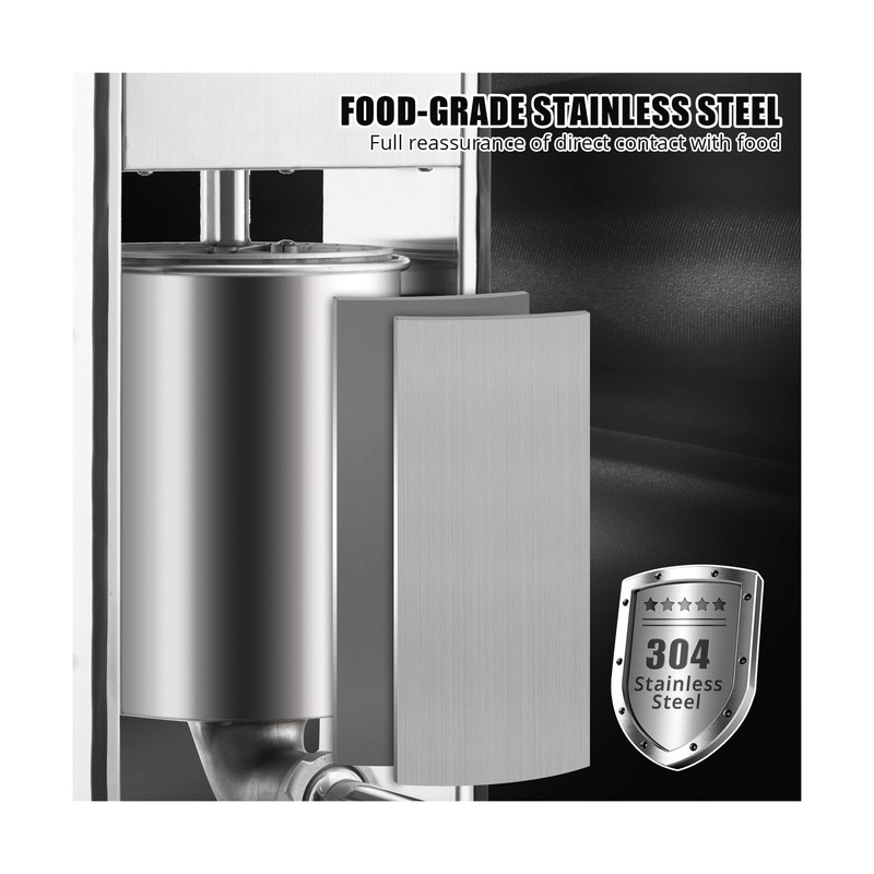 10L Manual Sausage Stuffer, Stainless Steel Vertical Sausage Maker Vertical M... gallery