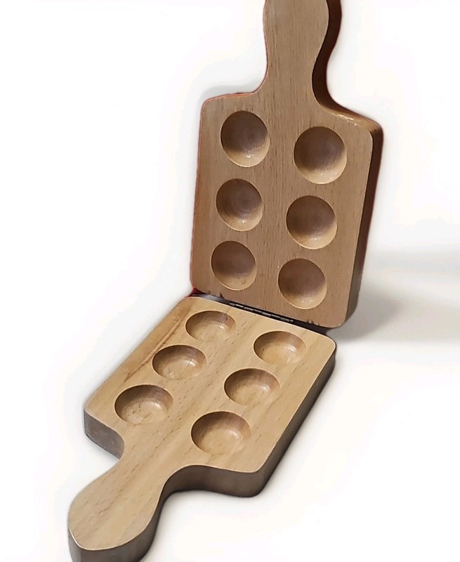 VINTAGE Wooden Meatball Press for 6 meatballs / decorative / cutting board gallery