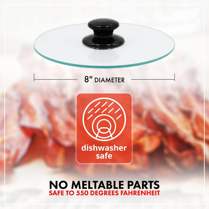 Bacon Press, round Tempered Glass Bacon Press and Splatter Shield, Perfectly Coo gallery