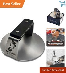 Burger Press Stainless Steel 6 Inch Heavy Duty Flat Handle Commercial Grade