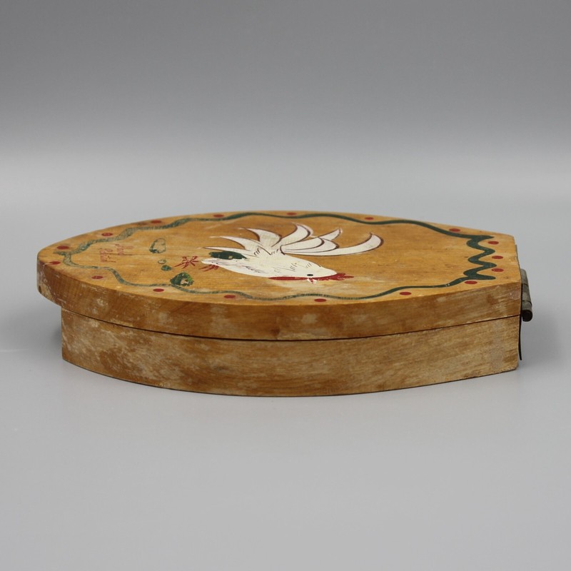Vintage Woodpecker Wood Ware Rooster Hamburger Press Made in Japan gallery
