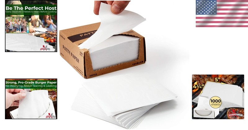 Bulk Hamburger Patty Paper 4.75 x 5in - 1000 Pack gallery