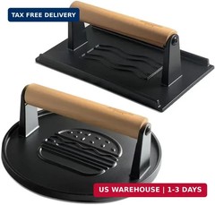 XUDAKAIXIN Cast Iron Smash Burger Press (2PCS),Grill Bacon Meat Press Tool,Perfe