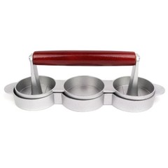 Hamburger Presses Nonstick 3 Slot Small Burger Patties Press Triple Beef2367