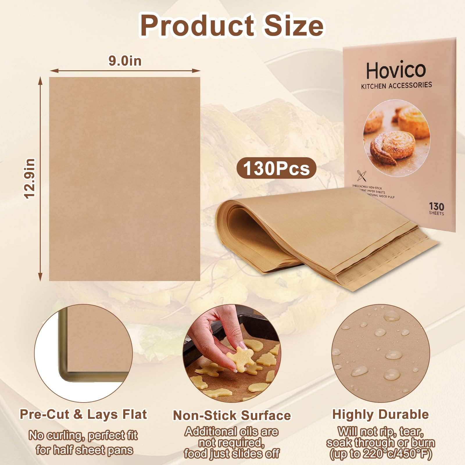 Hovico 130PCS Parchment 9" x 13" Original 130pcs, x 130pcs gallery