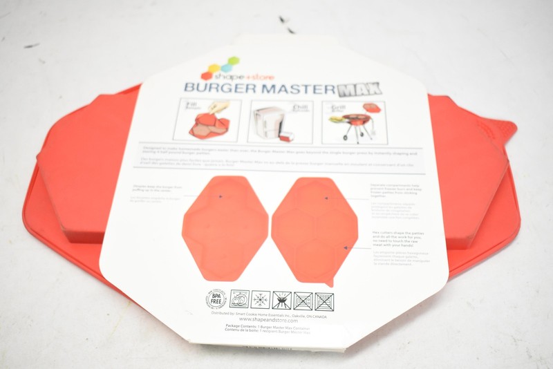 Shape+Store Burger Master Max Red Large Burger Press Freezer Tray Mold BPA Free gallery