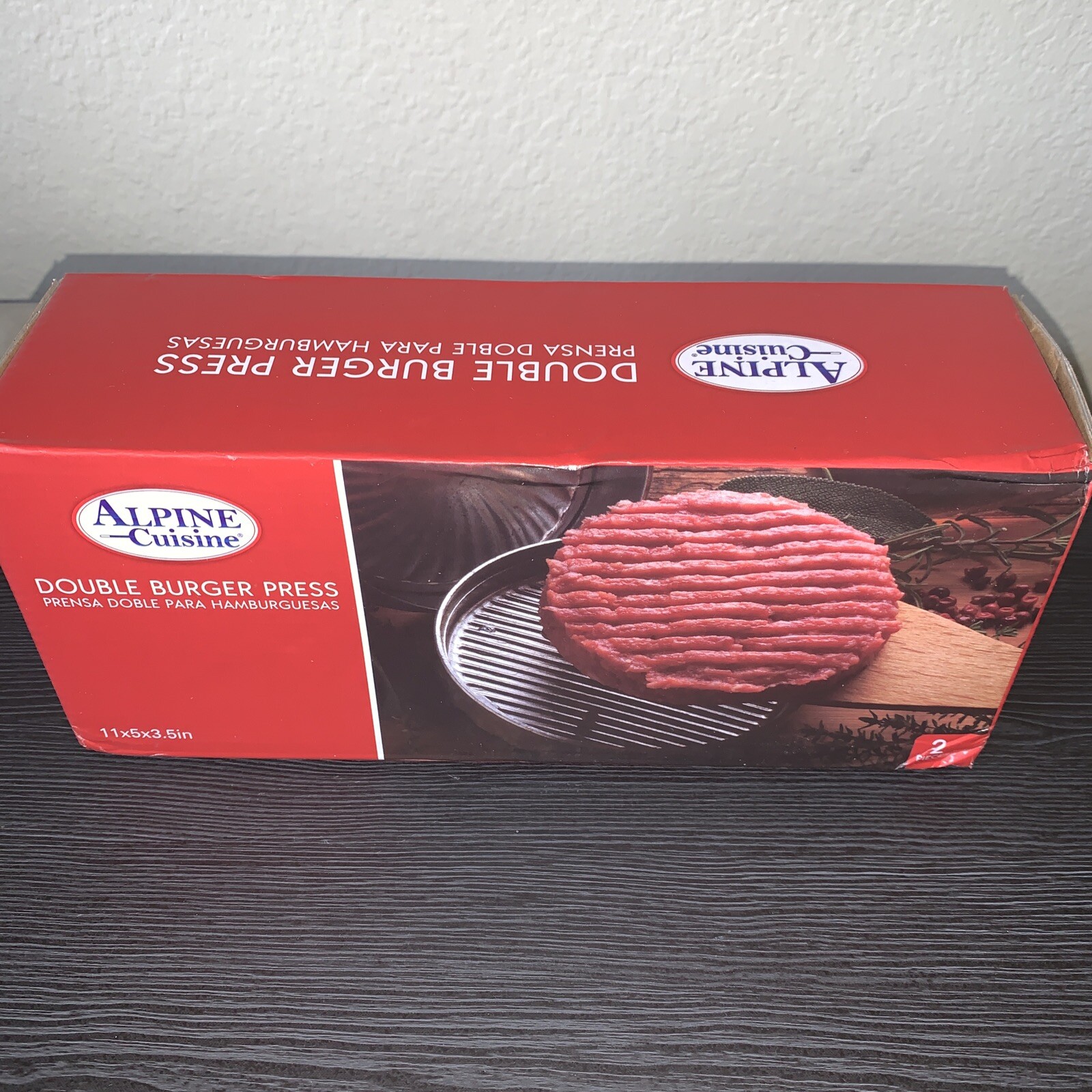 Alpine Cuisine Double Burger Hamburger Press Set NIB 4.5” BBQ Cookout gallery
