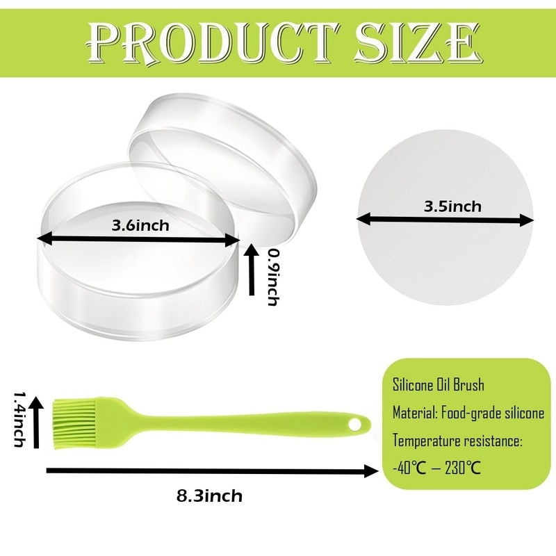 Burger Patty Press Maker Storage Containers Oil Brush 200 Papers BBQ Accessory gallery