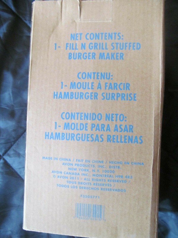 Stuffed Burger Maker * Box N' Grill Stuffed Burger Maker Kit *NIB gallery