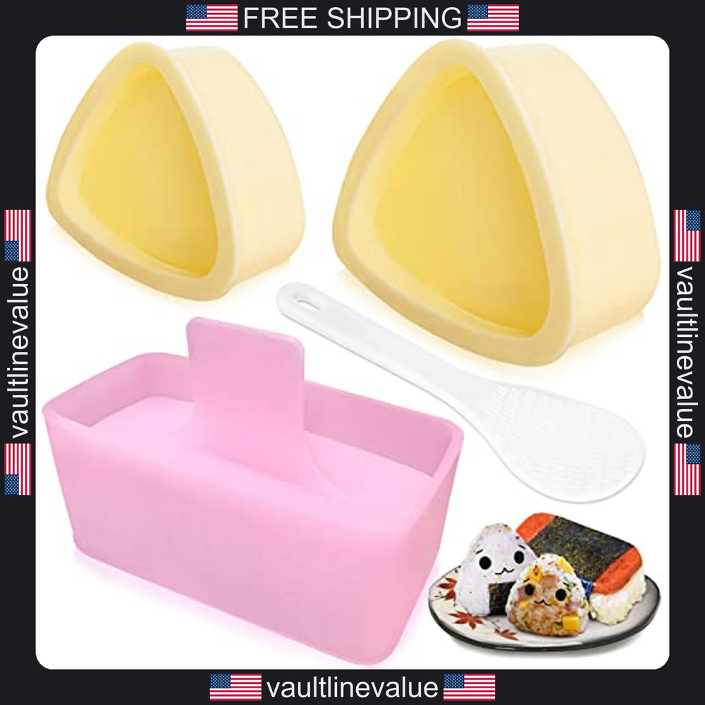 Onigiri mold 3 pack musubi press maker triangle rice ball bento lunch home DIY