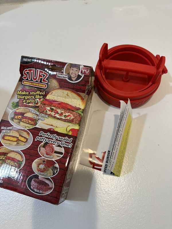 StufZ Burger Press As seen On TV, Make Stuffed Burgers Like a Pro-New Open Box gallery