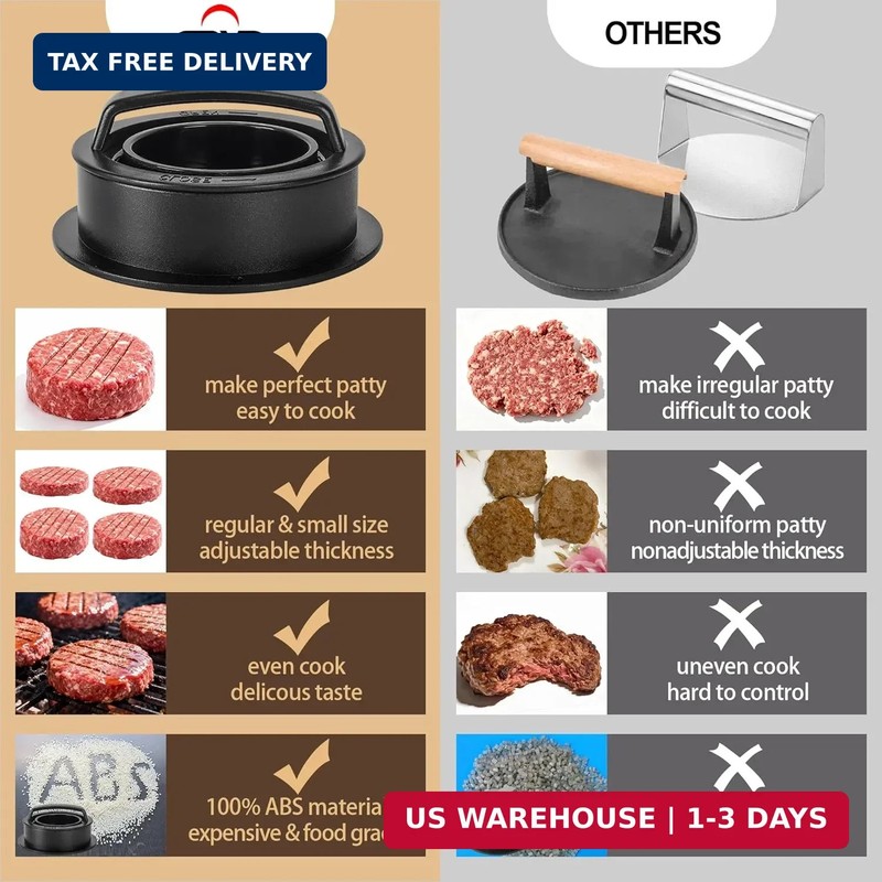 Burger Press Hamburger Patty Maker Slider Press Stuffed Burger Patty Press Regul gallery