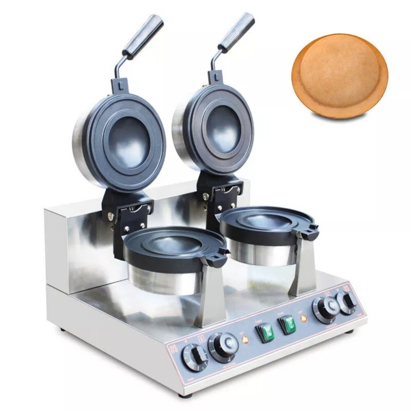 220V Ice Cream Burger Maker UFO Double Head Ice Cream Filling Waffle Maker New gallery