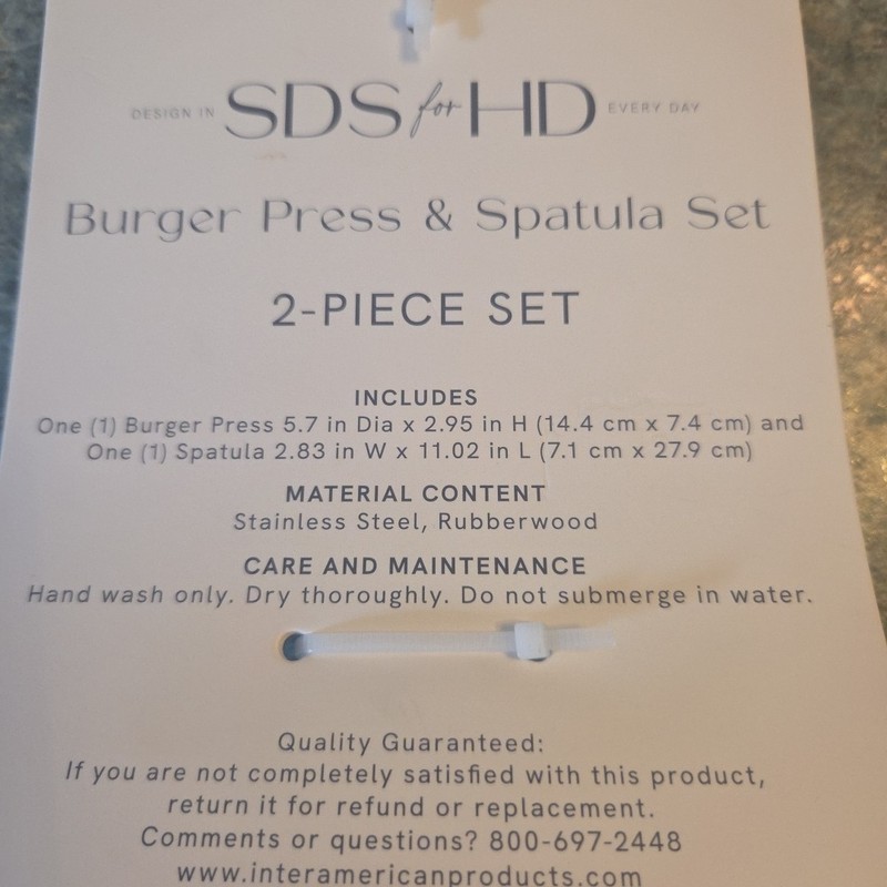 Burger Press and Spatula Set Round Heavy Duty Grilling Metal Hamburger Turner gallery