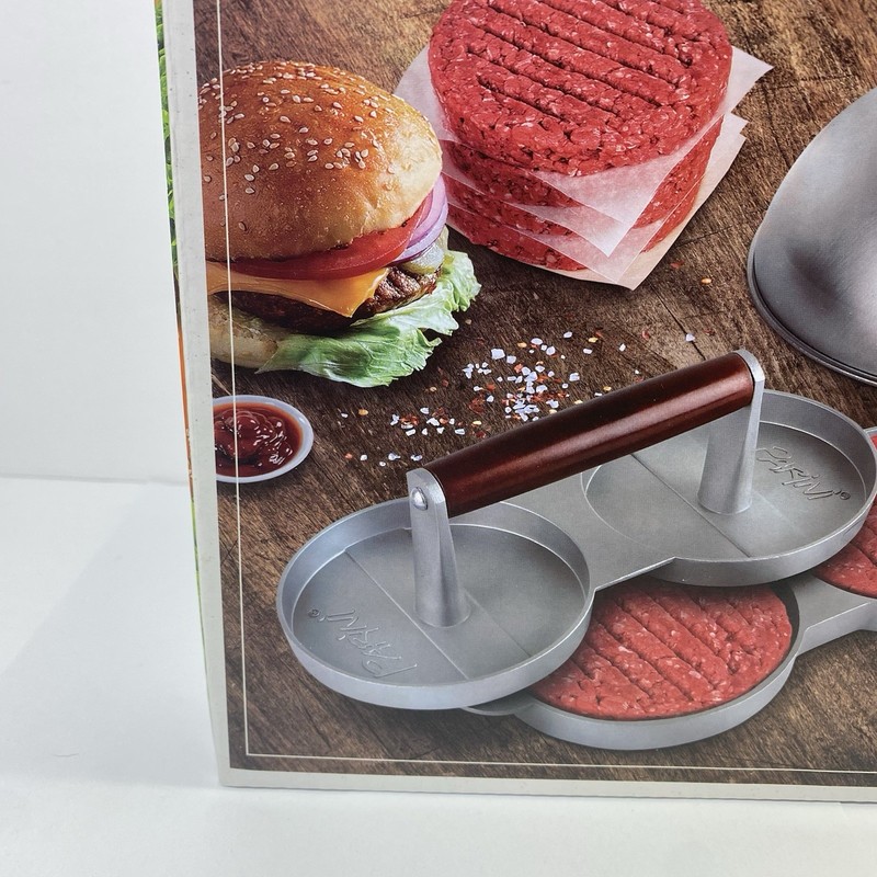 Double Non-Stick Burger Press & Cheese Melting Dome 8.75" NEW IN BOX Parini gallery
