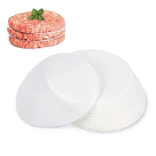 GWHOLE 500pcs Wax Paper Non-Stick Hamburger Patty Food Round, 4.3 inch gallery
