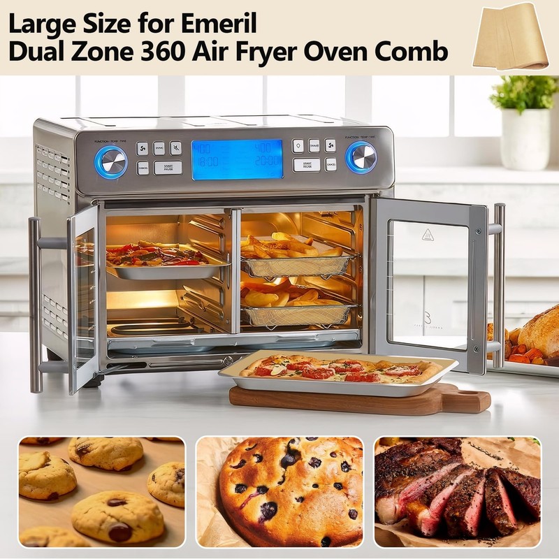 Air Fryer Paper Liners for Emeril Lagasse Dual Zone 360 16x24 inches gallery