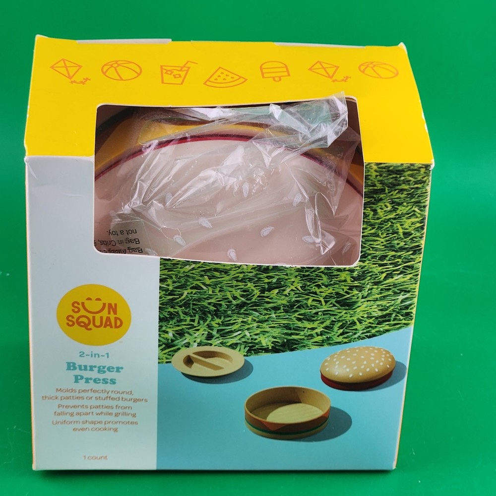 2-in-1 Burger Patty Press & shape Maker by Sun Squad