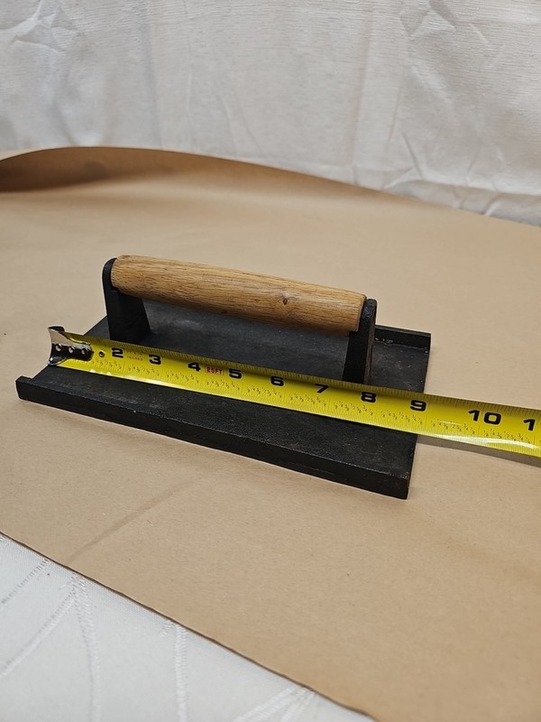 VTG Cast Iron Grill Press w/ Wooden Handle Heavy Duty Square Meat Bacon Weight gallery