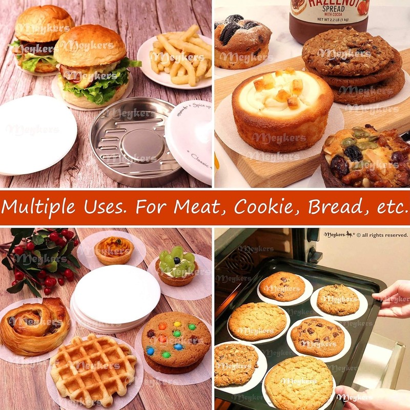 Wax Patty Paper Sheets for 5 Inches Burger Press - 500 Pcs Round hamburger pa... gallery