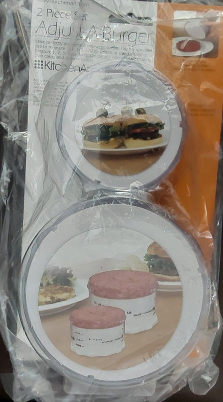 KitchenArt Adjust-A-Burger Press Set, Plastic, 2-Piece, White gallery