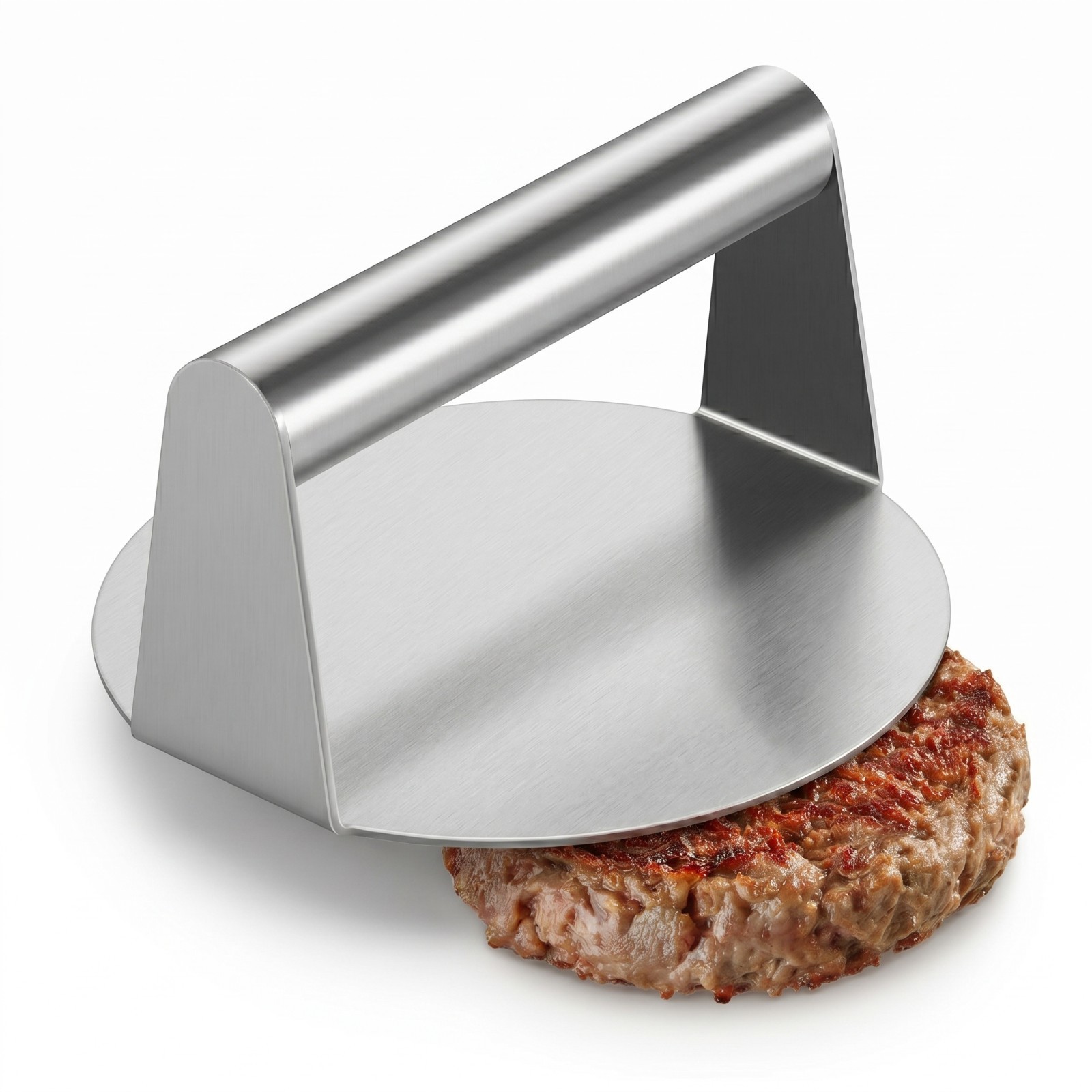 5.5" Heavy Duty Stainless Steel Smash Burger Press Hamburger Patty Smasher Grill gallery
