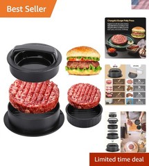Non-Stick Hamburger Patty Maker with 100 Parchment Papers – Easy Cleanup