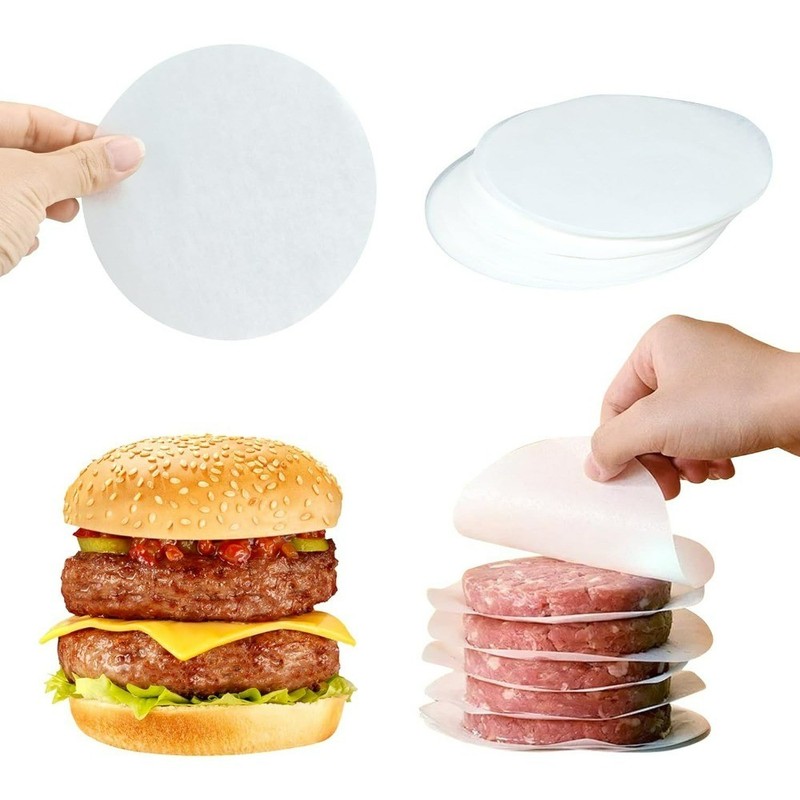 Precut 4.5 Inch Parchment Paper Sheets for Burger Press 200pcs Patty Separator gallery
