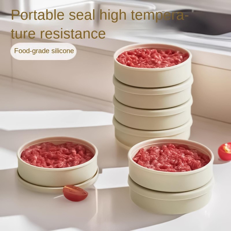 Burger Patty Storage Non Stick Silicone Food Storage Box Burger Patty gallery