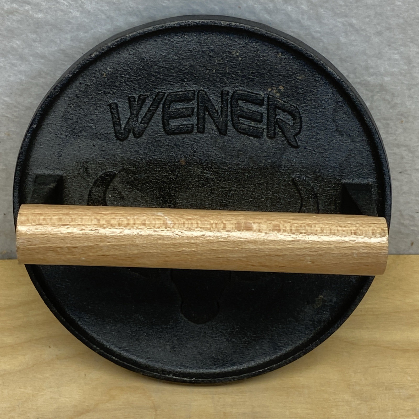 Burger Press 7" round Heavy-Duty Cast Iron Smash Bacon Press Meat Steak gallery