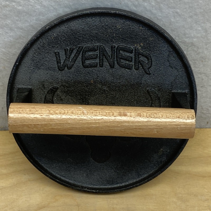 Burger Press 7" round Heavy-Duty Cast Iron Smash Bacon Press Meat Steak gallery