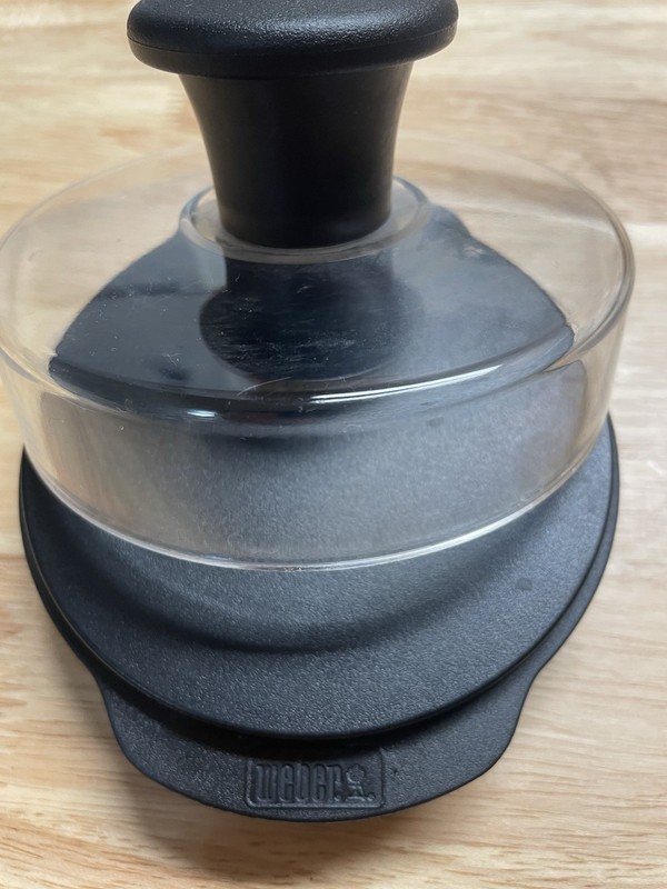 Weber 6483 Non-Stick 4 in Burger Press Patty Maker, Black/Clear Plastic gallery
