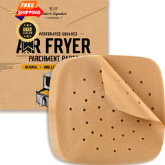 Bamboo Steamer Liner, 8.5″ Air – 220 Pack, Unbleached Natural Brown