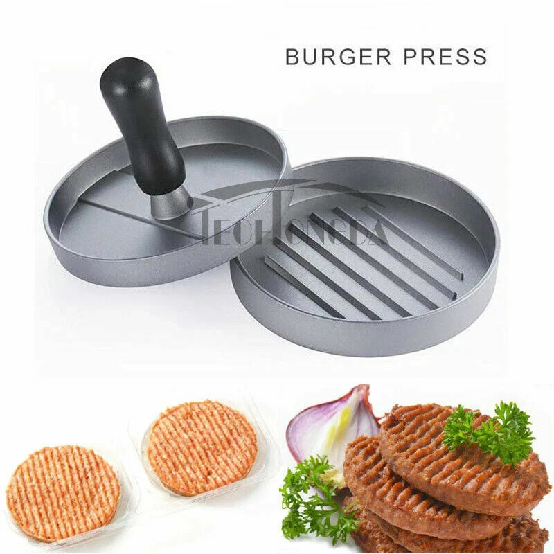Non-Stick Stuffed Burger Press Hamburger Patty Molds Maker Tool Beef Sliders BBQ gallery