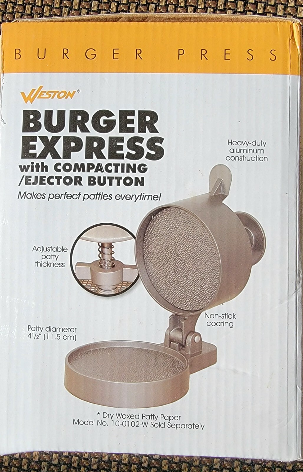 Weston Burger Express Burger Press w/ Patty Ejector Model 07-0310-W gallery