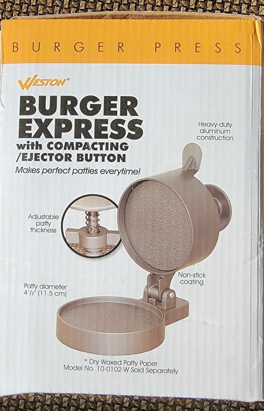 Weston Burger Express Burger Press w/ Patty Ejector Model 07-0310-W gallery