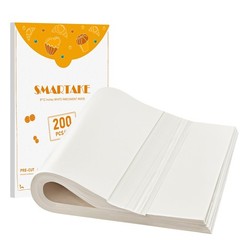 SMARTAKE 200 Pcs Parchment Paper Baking Sheets, 8×12 8″ x 12″-200 Pcs, White