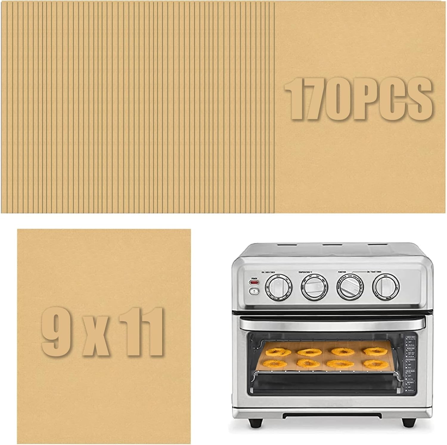 GOAUS Parchment Paper Sheets 9x11 Inch, Air Fryer Toaster Oven Liners 9 x 11 gallery