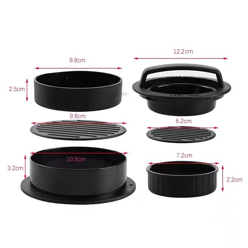 Round Hamburger Burger Press Meet Grill Food-Grade ABS Hamburger Meat Press gallery