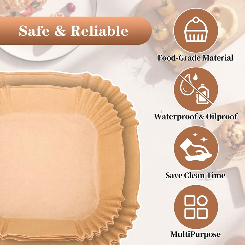 Air Fryer Liners disposable fits fits fits for Ninja Crispi 260 PCS gallery