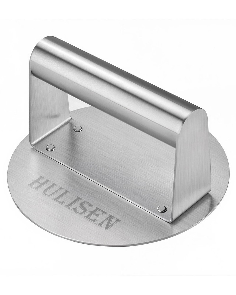 Stainless Steel Burger Press, Burger Smasher for Griddle, 5.5 Inch Round Hamb...